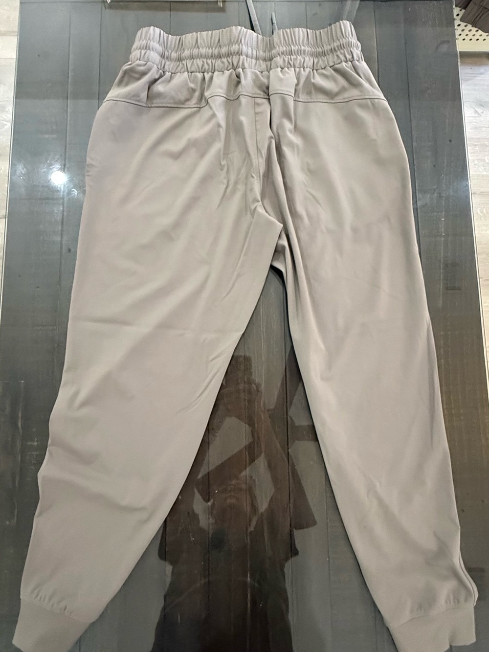 Women's Elastic-Waist Track Joggers - Light Taupe